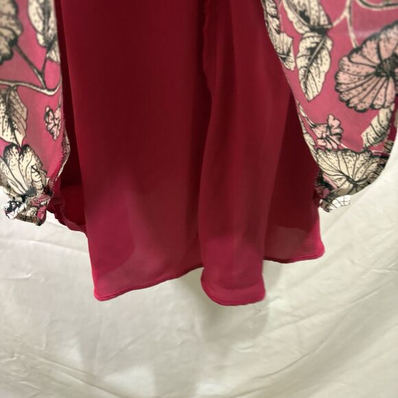 Talbots Midi Dress Womens Plus 16 Pink Floral Boho Flowy Lightweight Summer - Picture 3 of 16